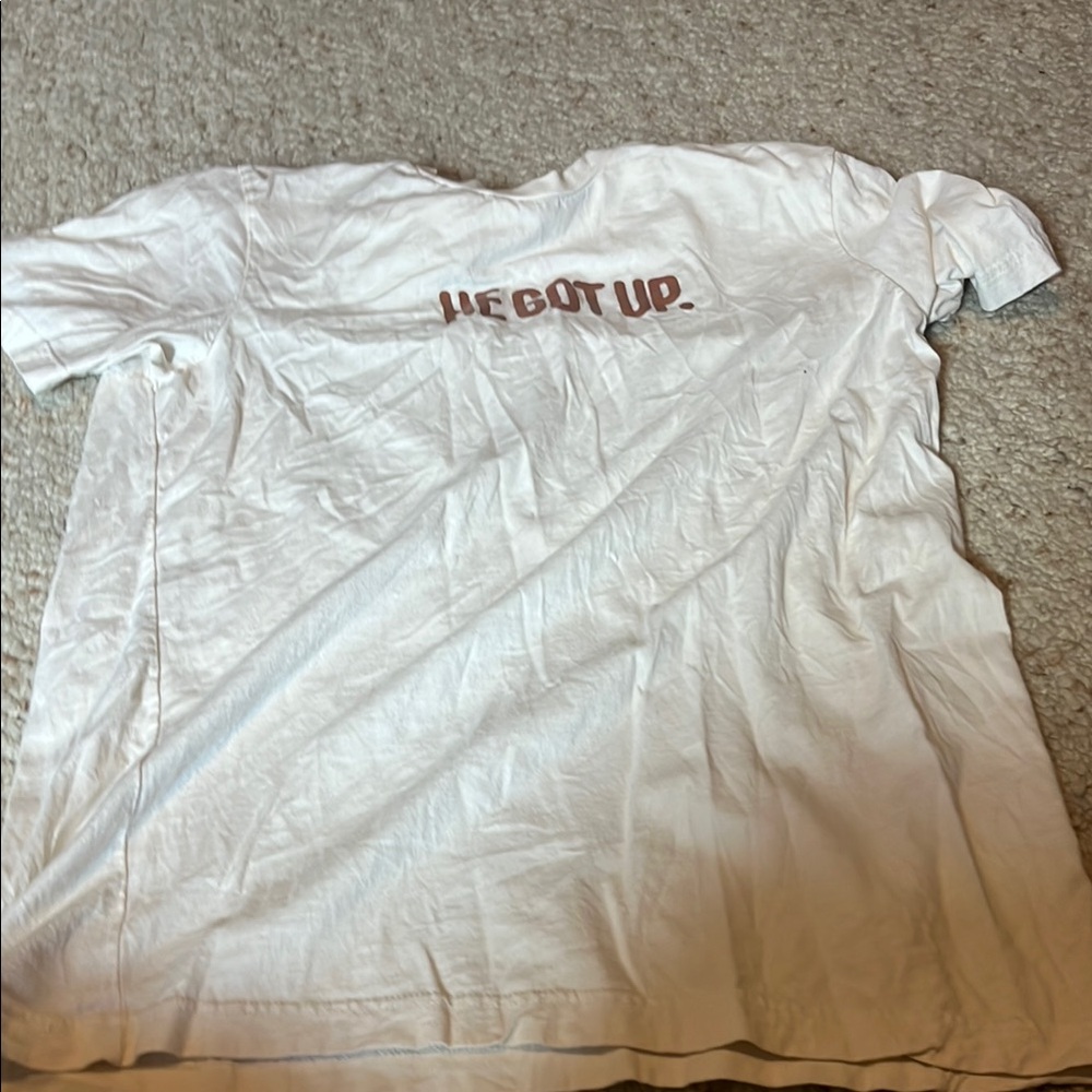 White Graphic T-Shirt with Text